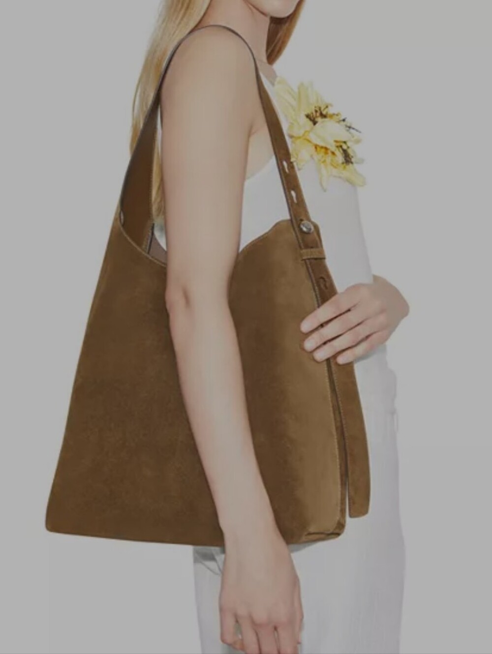 Nwt Tory Burch Romy Hobo Bag Suade Olive Green (Slight Flaws)